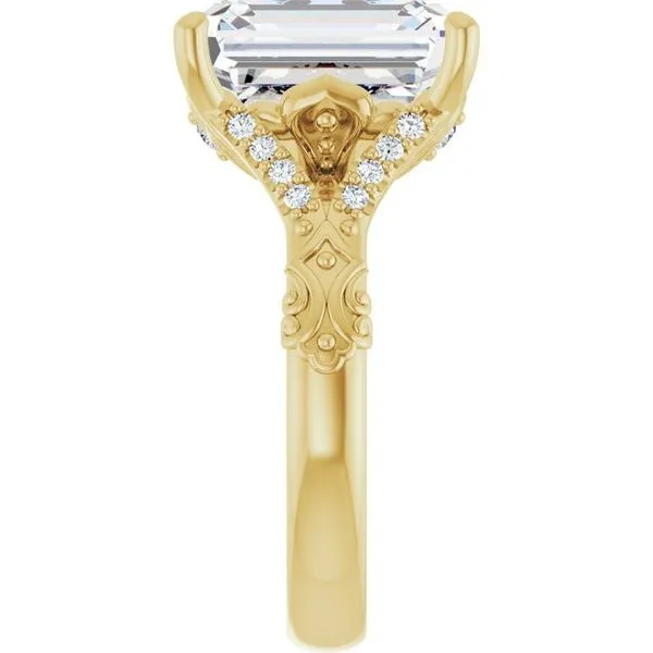 Solitaire Sculptural Engagement Ring Image 4 Natale Jewelers Sewell, NJ