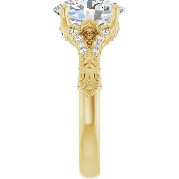 Solitaire Sculptural Engagement Ring Image 4 Natale Jewelers Sewell, NJ