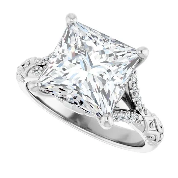 Solitaire Sculptural Engagement Ring Image 5 Shipley's Fine Jewelry Hampstead, MD
