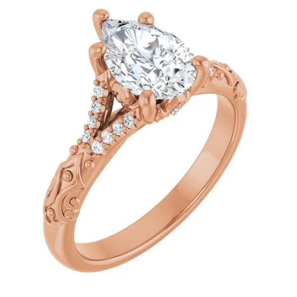 Solitaire Sculptural Engagement Ring Natale Jewelers Sewell, NJ