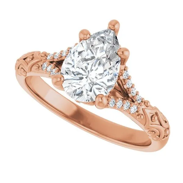 Solitaire Sculptural Engagement Ring Image 5 Natale Jewelers Sewell, NJ