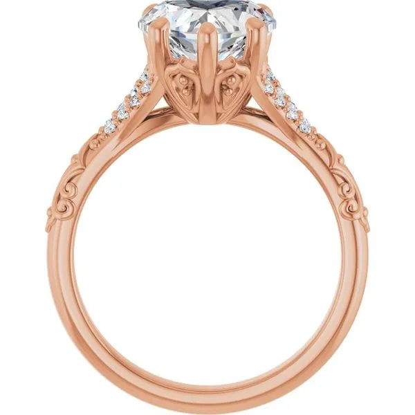 Solitaire Sculptural Engagement Ring Image 2 Natale Jewelers Sewell, NJ