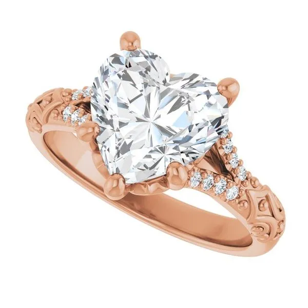 Solitaire Sculptural Engagement Ring Image 5 Natale Jewelers Sewell, NJ