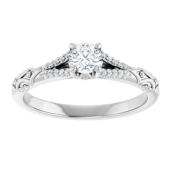 Solitaire Sculptural Engagement Ring Image 3 Shipley's Fine Jewelry Hampstead, MD