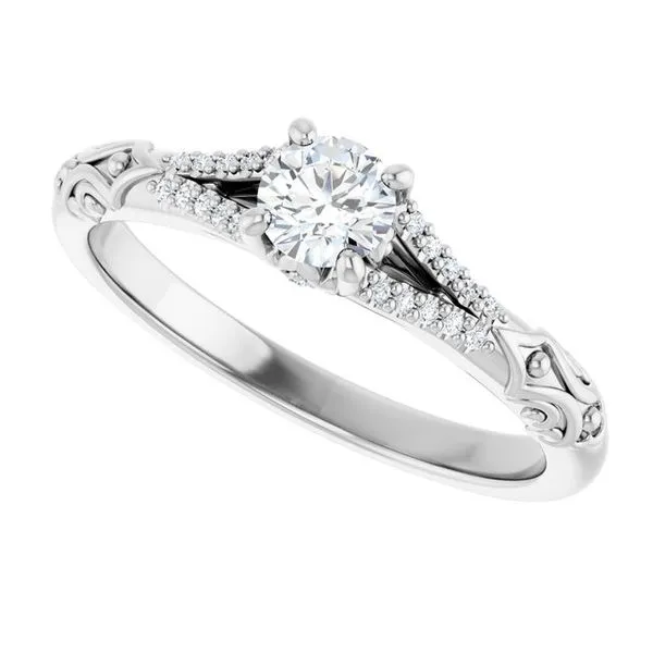 Solitaire Sculptural Engagement Ring Image 5 Shipley's Fine Jewelry Hampstead, MD