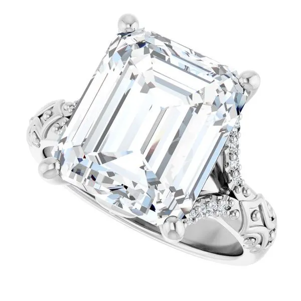 Solitaire Sculptural Engagement Ring Image 5 Natale Jewelers Sewell, NJ