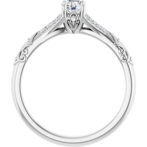 Solitaire Sculptural Engagement Ring Image 2 Natale Jewelers Sewell, NJ