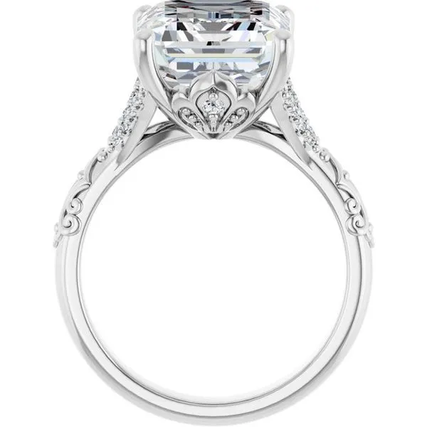 Solitaire Sculptural Engagement Ring Image 2 Natale Jewelers Sewell, NJ