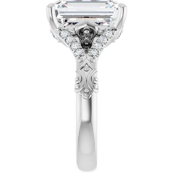 Solitaire Sculptural Engagement Ring Image 4 Natale Jewelers Sewell, NJ