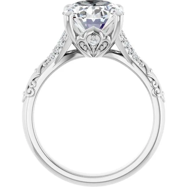 Solitaire Sculptural Engagement Ring Image 2 Berilian Jewelers Folsom, CA