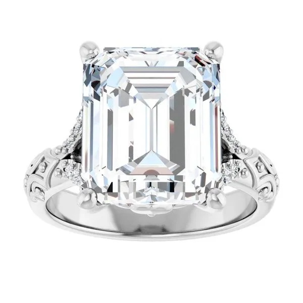 Solitaire Sculptural Engagement Ring Image 3 Natale Jewelers Sewell, NJ