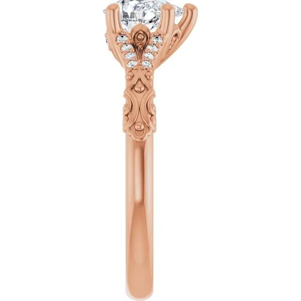 Solitaire Sculptural Engagement Ring Image 4 Natale Jewelers Sewell, NJ