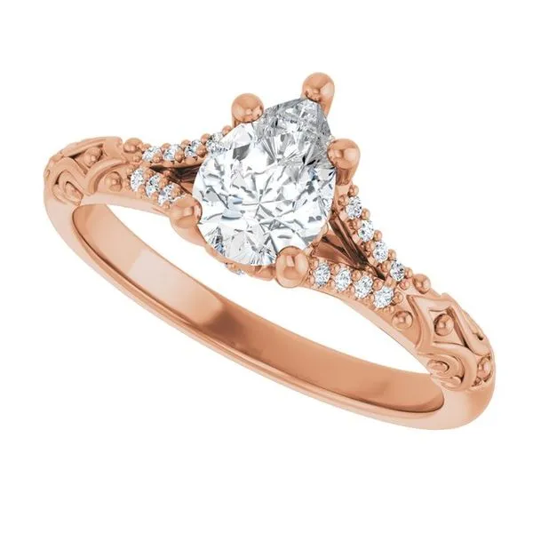 Solitaire Sculptural Engagement Ring Image 5 Natale Jewelers Sewell, NJ