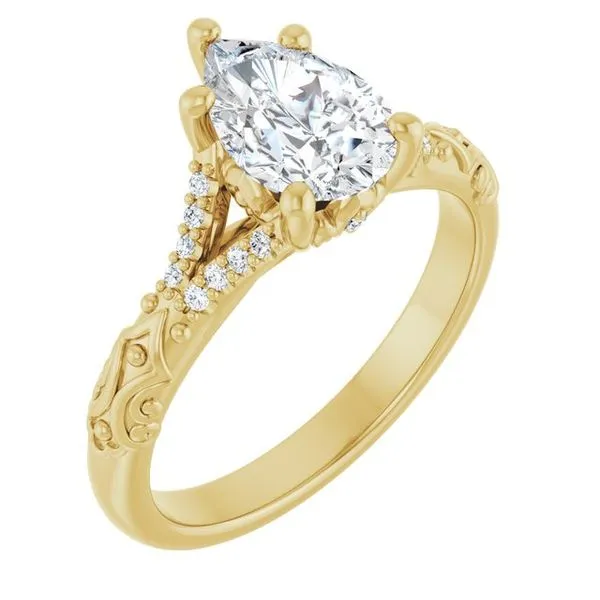 Solitaire Sculptural Engagement Ring Natale Jewelers Sewell, NJ