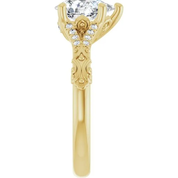 Solitaire Sculptural Engagement Ring Image 4 Natale Jewelers Sewell, NJ