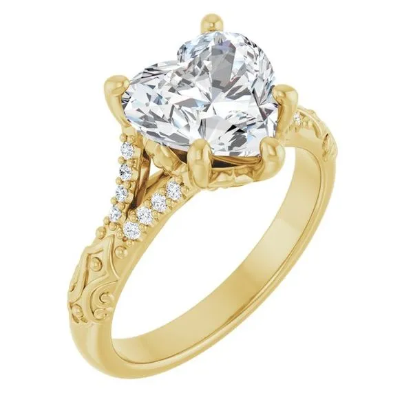 Solitaire Sculptural Engagement Ring Natale Jewelers Sewell, NJ