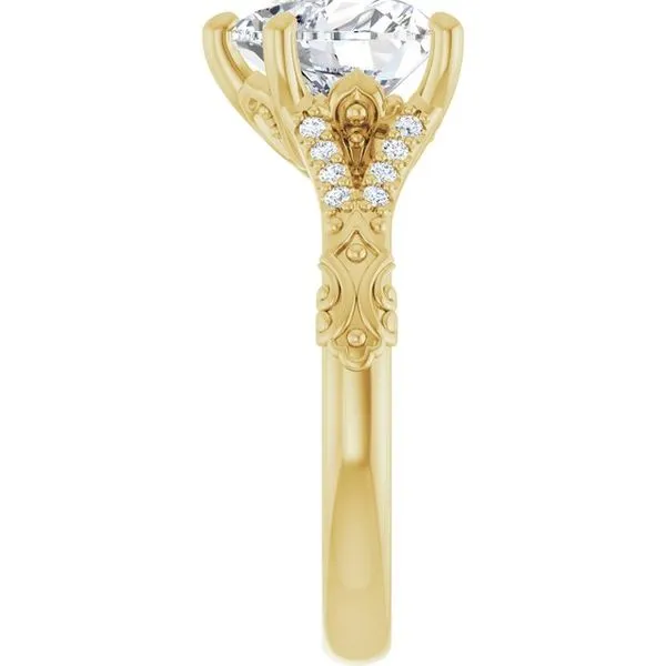 Solitaire Sculptural Engagement Ring Image 4 Natale Jewelers Sewell, NJ