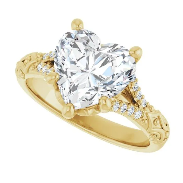 Solitaire Sculptural Engagement Ring Image 5 Natale Jewelers Sewell, NJ