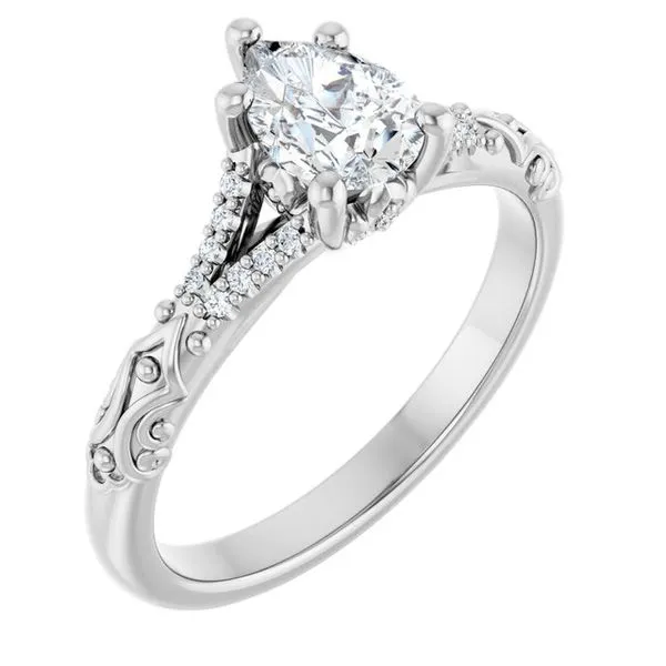 Solitaire Sculptural Engagement Ring Jimmy Smith Jewelers Decatur, AL