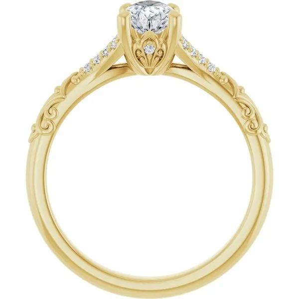 Solitaire Sculptural Engagement Ring Image 2 Natale Jewelers Sewell, NJ