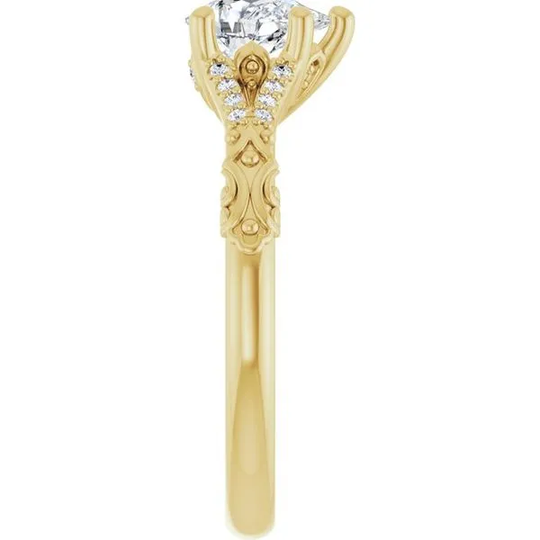 Solitaire Sculptural Engagement Ring Image 4 Natale Jewelers Sewell, NJ