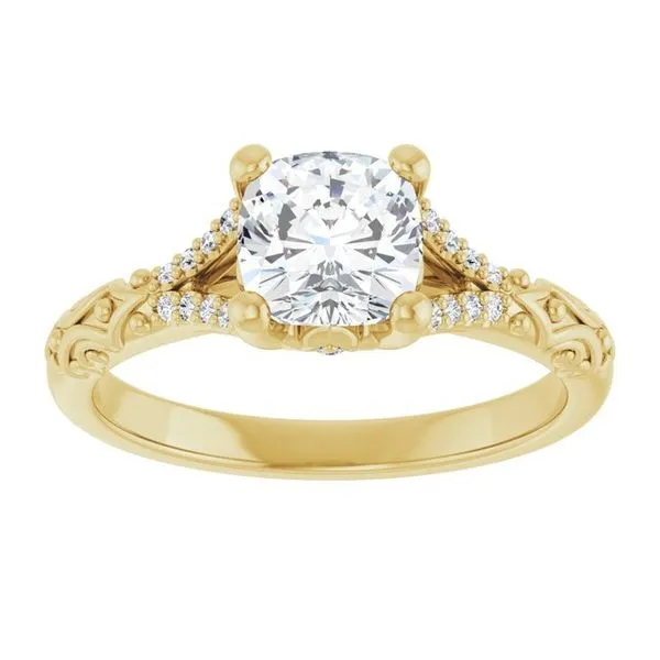 Solitaire Sculptural Engagement Ring Image 3 Shipley's Fine Jewelry Hampstead, MD