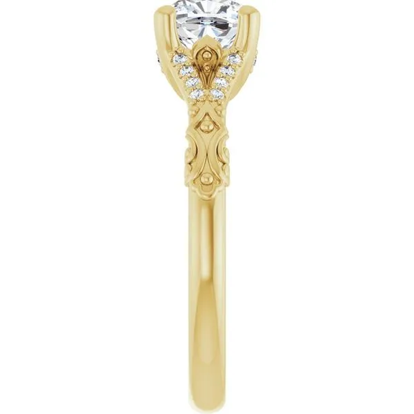 Solitaire Sculptural Engagement Ring Image 4 Natale Jewelers Sewell, NJ