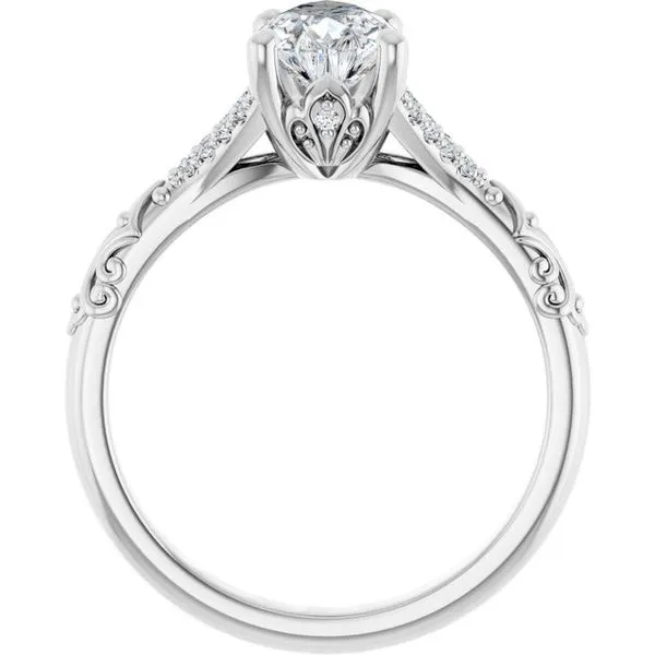 Solitaire Sculptural Engagement Ring Image 2 Berilian Jewelers Folsom, CA