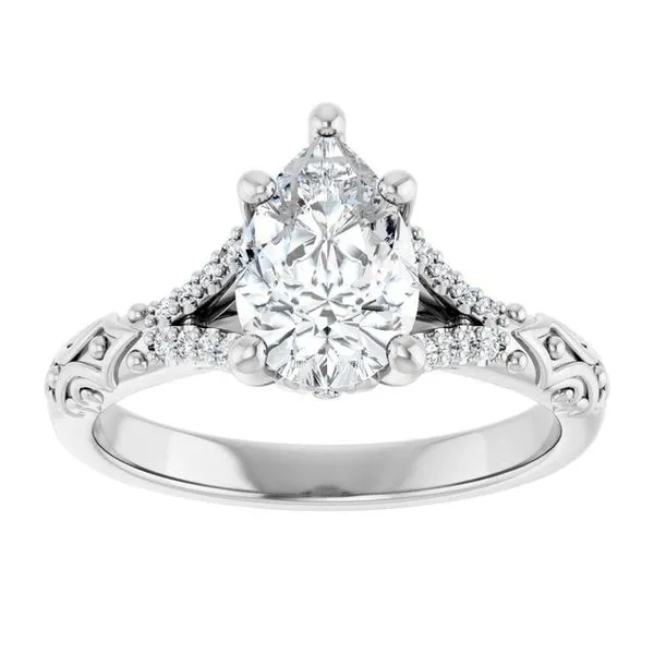Solitaire Sculptural Engagement Ring Image 3 Berilian Jewelers Folsom, CA