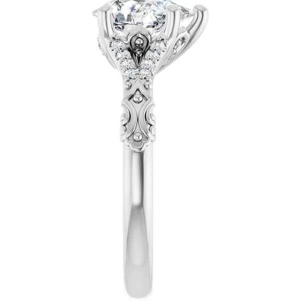 Solitaire Sculptural Engagement Ring Image 4 Berilian Jewelers Folsom, CA