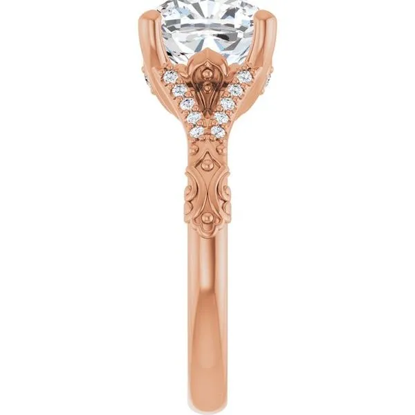 Solitaire Sculptural Engagement Ring Image 4 Natale Jewelers Sewell, NJ