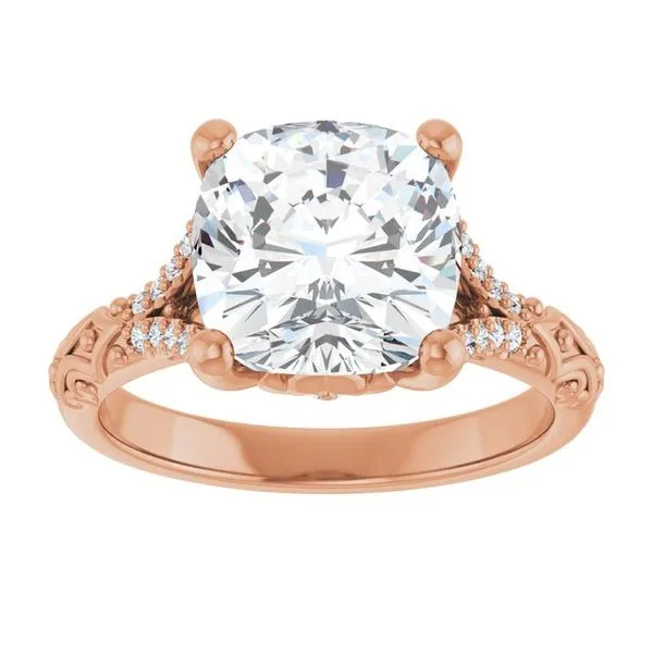 Solitaire Sculptural Engagement Ring Image 3 Natale Jewelers Sewell, NJ