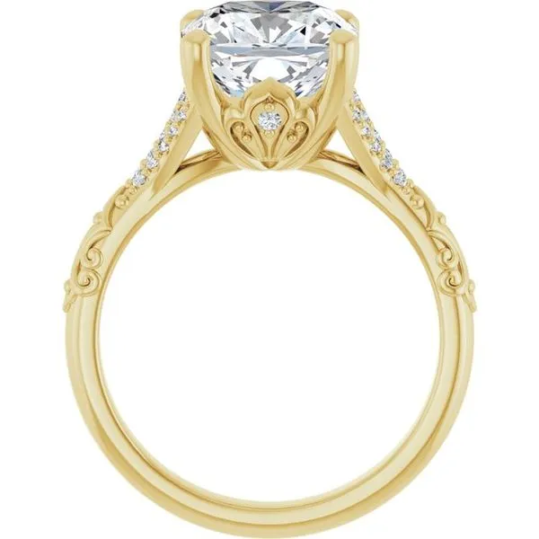 Solitaire Sculptural Engagement Ring Image 2 Berilian Jewelers Folsom, CA
