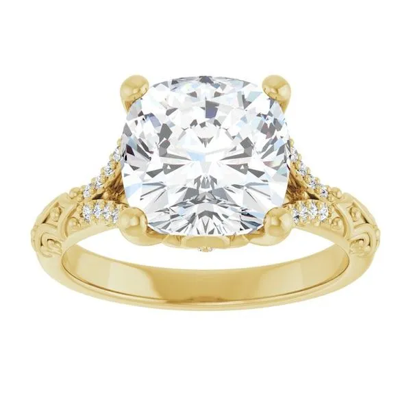 Solitaire Sculptural Engagement Ring Image 3 Berilian Jewelers Folsom, CA