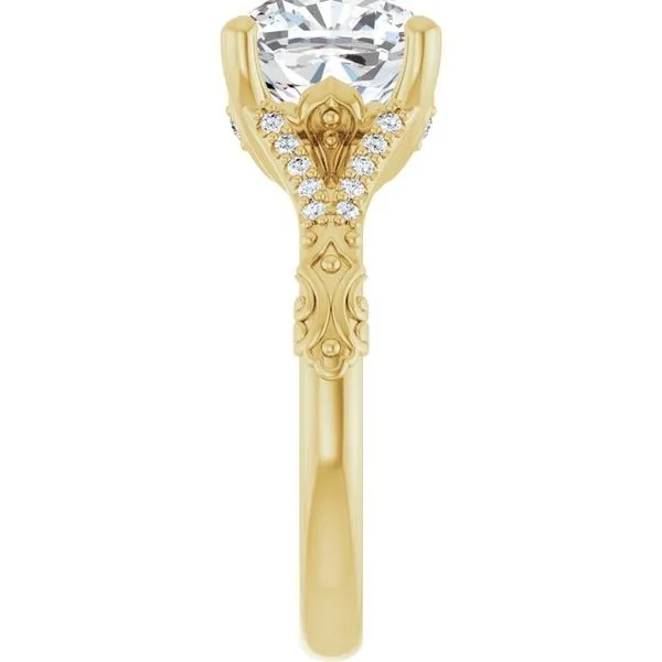 Solitaire Sculptural Engagement Ring Image 4 Berilian Jewelers Folsom, CA