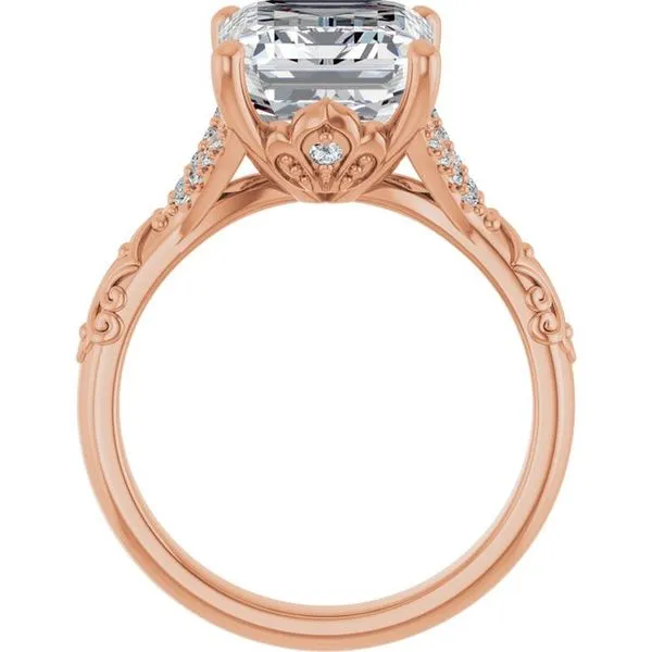 Solitaire Sculptural Engagement Ring Image 2 Berilian Jewelers Folsom, CA