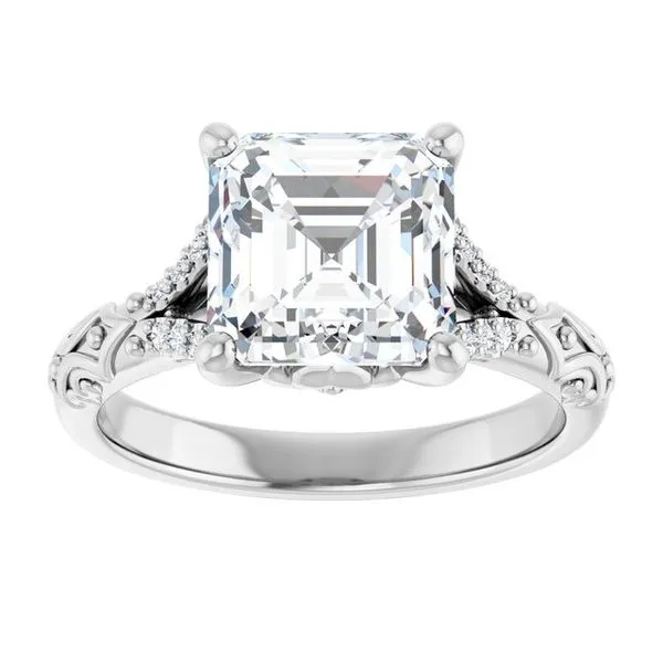 Solitaire Sculptural Engagement Ring Image 3 Shipley's Fine Jewelry Hampstead, MD