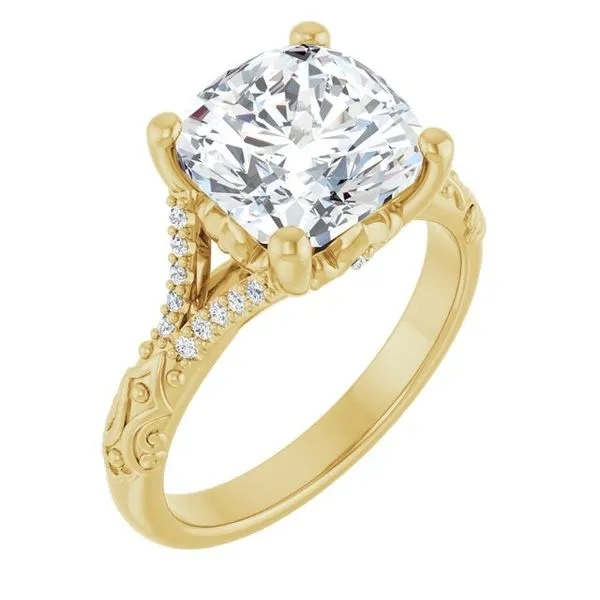Solitaire Sculptural Engagement Ring Natale Jewelers Sewell, NJ
