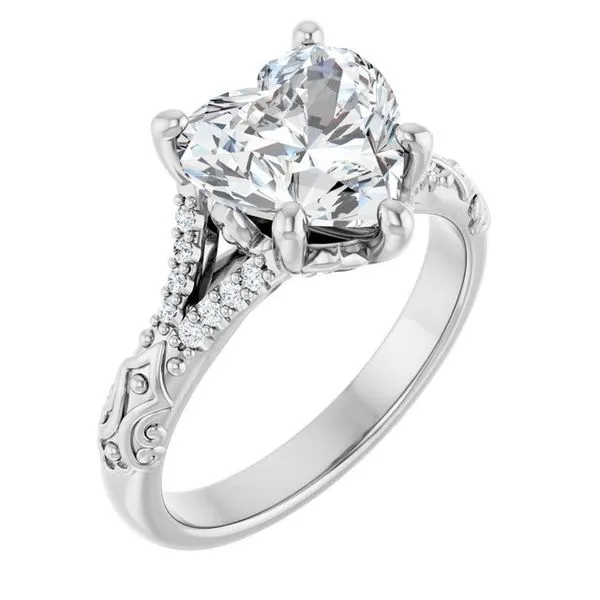 Solitaire Sculptural Engagement Ring Natale Jewelers Sewell, NJ
