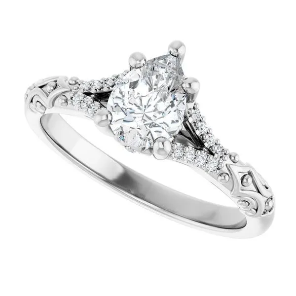 Solitaire Sculptural Engagement Ring Image 5 Shipley's Fine Jewelry Hampstead, MD