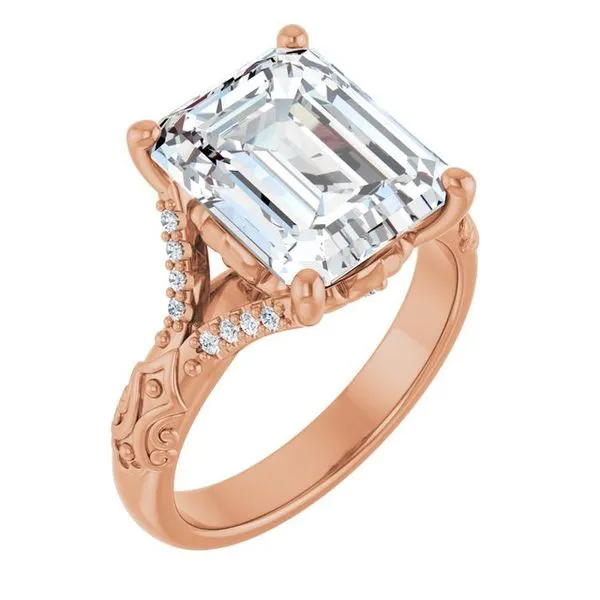 Solitaire Sculptural Engagement Ring Natale Jewelers Sewell, NJ