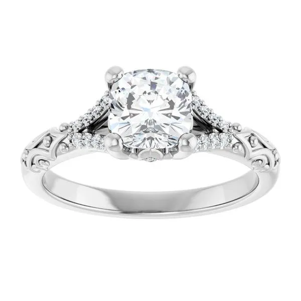 Solitaire Sculptural Engagement Ring Image 3 Berilian Jewelers Folsom, CA