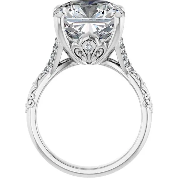 Solitaire Sculptural Engagement Ring Image 2 Berilian Jewelers Folsom, CA