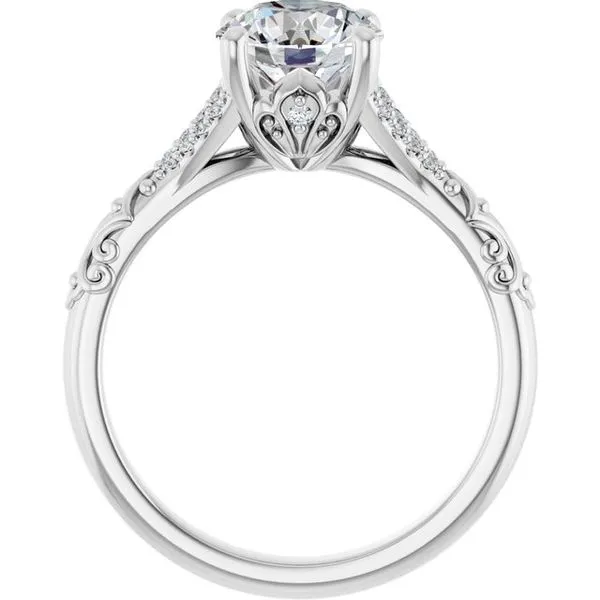 Solitaire Sculptural Engagement Ring Image 2 Jimmy Smith Jewelers Decatur, AL