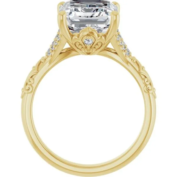 Solitaire Sculptural Engagement Ring Image 2 Natale Jewelers Sewell, NJ