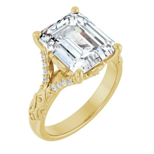 Solitaire Sculptural Engagement Ring Natale Jewelers Sewell, NJ