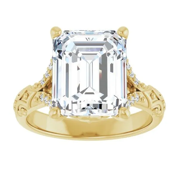 Solitaire Sculptural Engagement Ring Image 3 Natale Jewelers Sewell, NJ