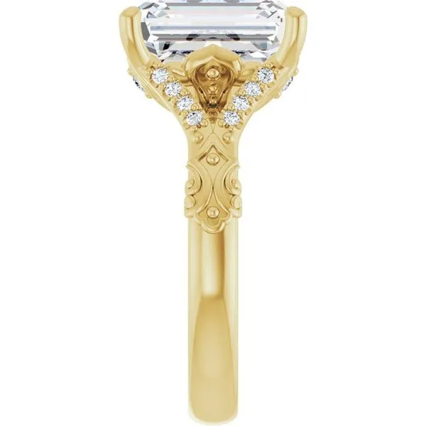 Solitaire Sculptural Engagement Ring Image 4 Berilian Jewelers Folsom, CA