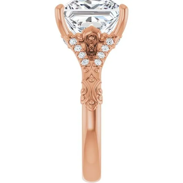 Solitaire Sculptural Engagement Ring Image 4 Natale Jewelers Sewell, NJ