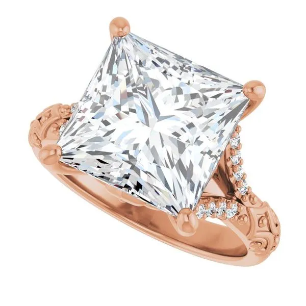 Solitaire Sculptural Engagement Ring Image 5 Natale Jewelers Sewell, NJ